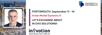 INOVOTION is invited to speak at the 11th Avian Model Systems Meeting, Sept 11-14 organized at the University of Portsmouth INOVOTION is invited to speak at the 11th Avian Model Systems Meeting, Sept 11-14 organized at the University of Portsmouth