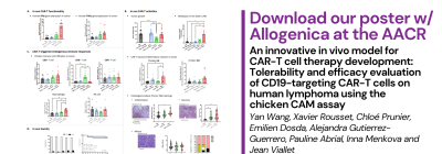 Download our Poster with Allogenica at AACR Download our Poster with Allogenica at AACR